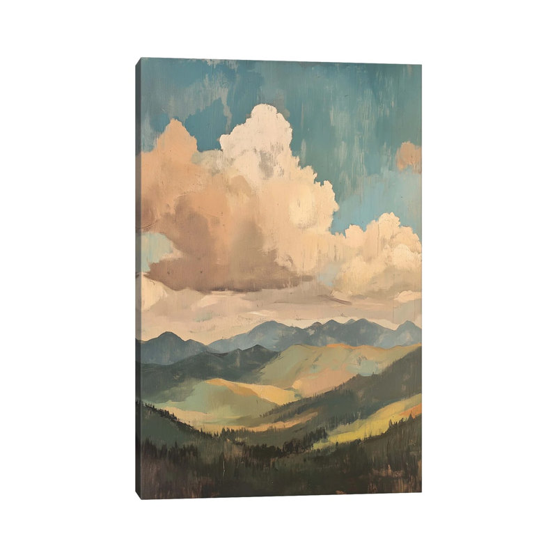 «Mountain Cloudscape», reproduction d'art sur toile tendue, 48 po x 32 po, Toile tendue avec châssis, Sans cadre