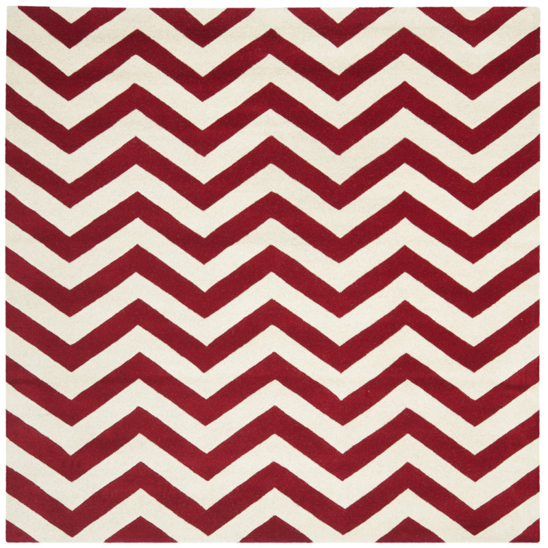 Teresita Chatham Hand Tufted Wool Chevron Rug, Square 7'