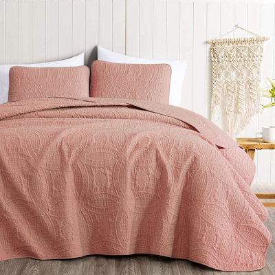 Austin Microfiber Reversible 3-Piece Coverlet / Bedspread Set