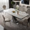 Rectangular Modern Microlite Dining Table Set