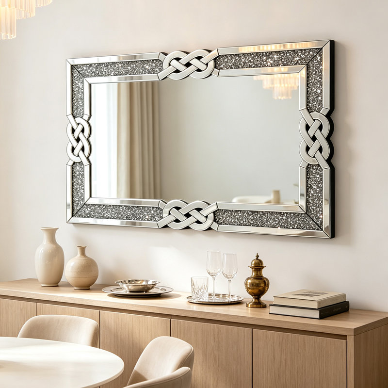 Godofredo Rectangle Wall Mirror, 100cm H x 70cm W