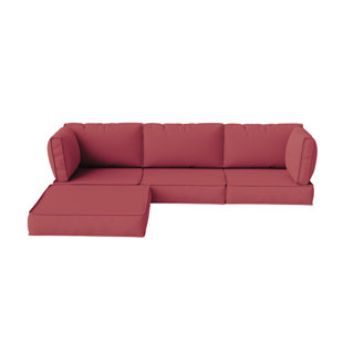 Coussin de siège / dossier de remplacement pour l'extérieur de 4 po d'épaisseur (ensemble de 3 sièges, 3 dossiers, 2 dossiers courts, 1 repose-pieds)