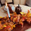  9-Piece Artificial Fall Maple Leaf Garland Set with Hanging Hooks