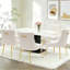 Chaise d'appoint rembourrée en velours avec pieds dorés -2076791588-2078051676