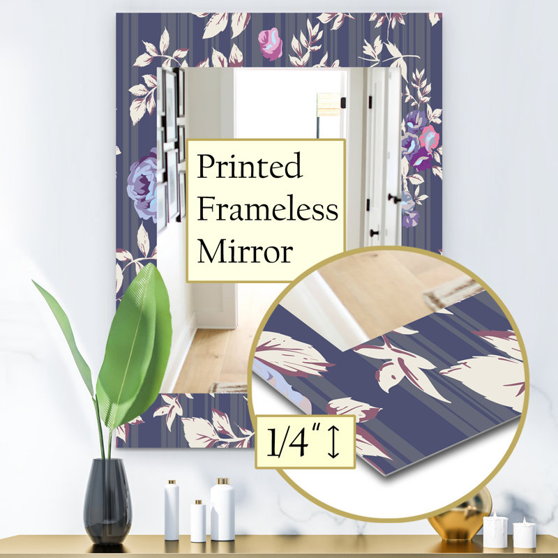Miroir mural Roses, H 24 po x l 32 po