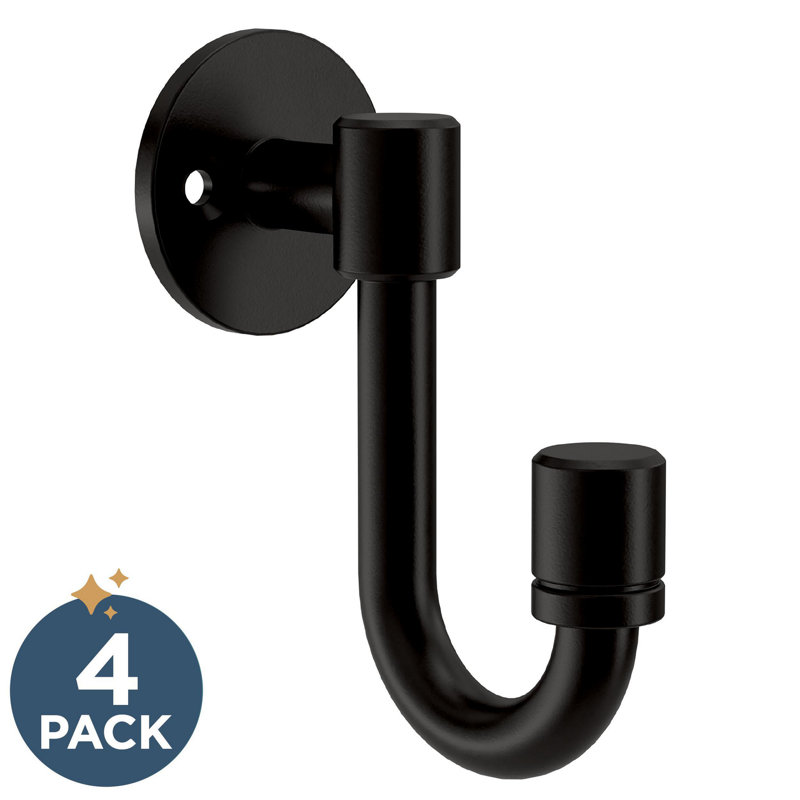 Bar Zinc Die Cast Wall Hook, Black