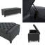 Repose-pieds en tissu capitonné gris foncé avec banc amovible avec dessus amovible et espace de rangement intérieur-2014595573