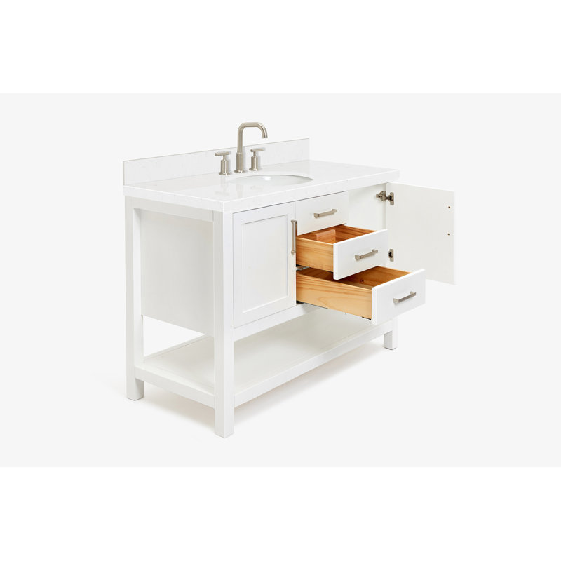 ARIEL Magnolia 48 Single Bathroom Vanity with Top, White