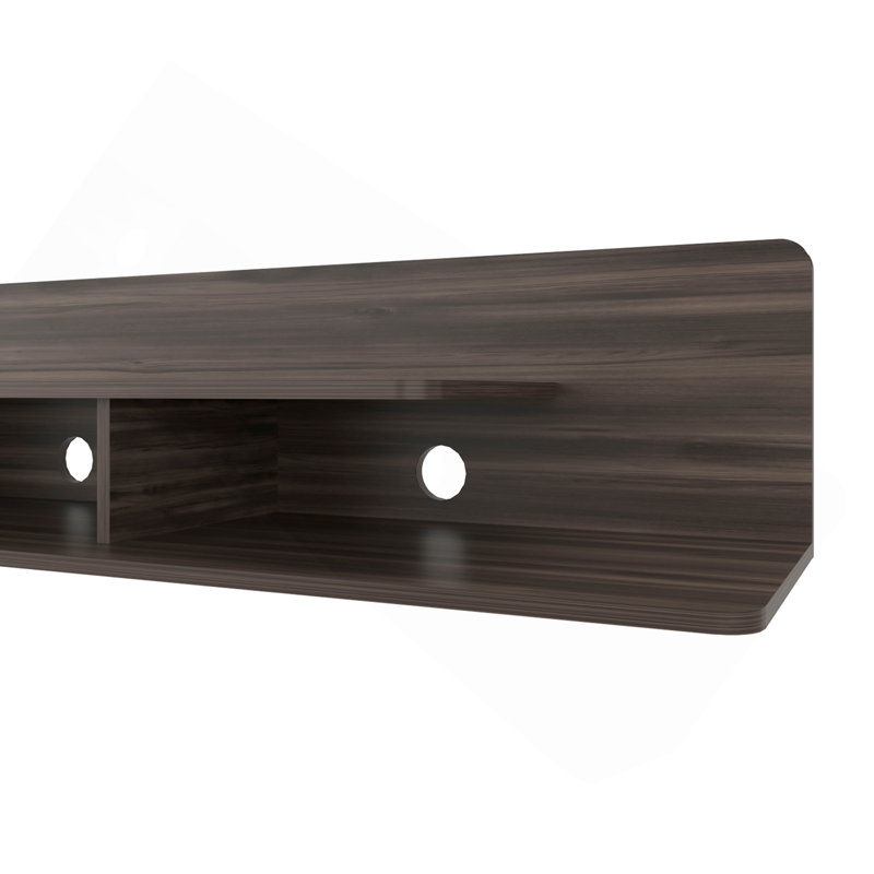Dragon Tv Stand With Open Storage, Stained Walnut