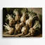 Art mural en métal légumes céleri-rave brun-481200779