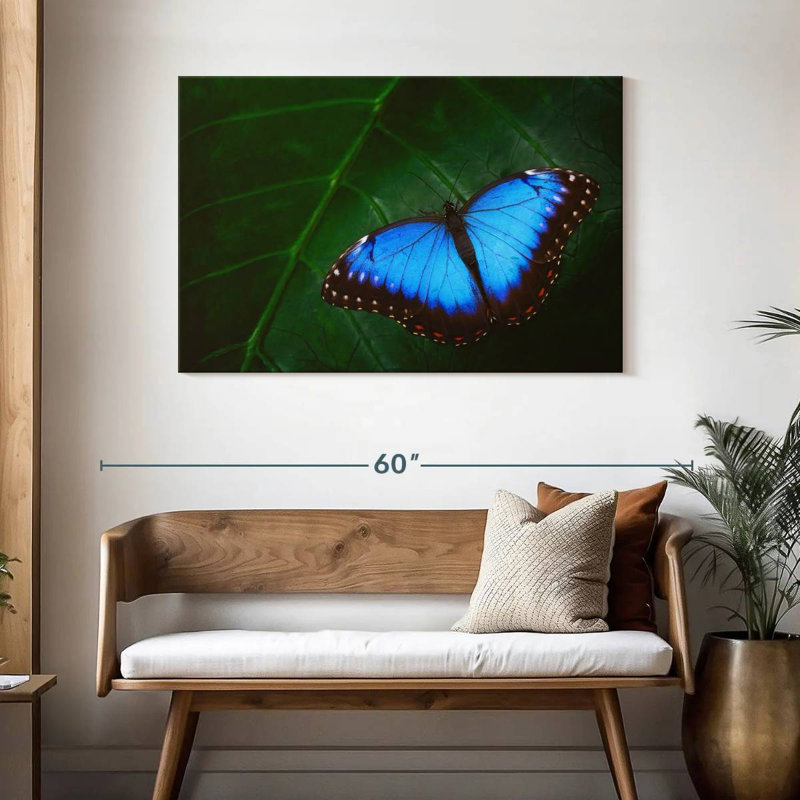 Brampt Pretty Blue Butterfly, 30" H x 45" W