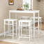 Table de bar rectangulaire à hauteur de comptoir avec pieds en métal, idéale pour divers espaces et rassemblements, offrant un support robuste et un assemblage facile