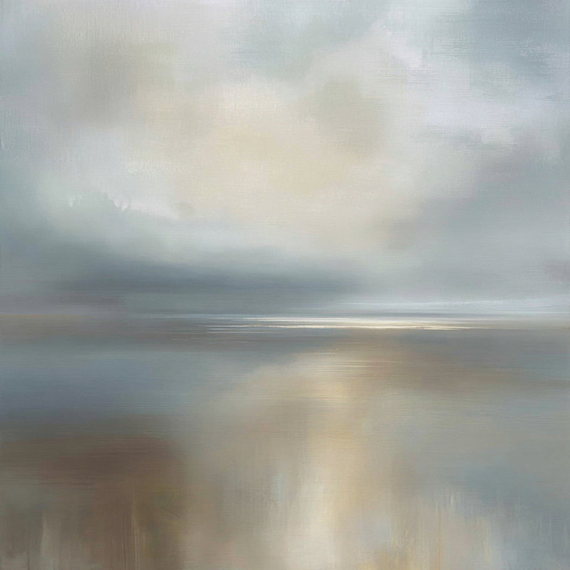 «Silent Harbor», art mural sur toile tendue, L 30 po x H 30 po x P 1,5 po