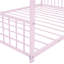Lit double pleine grandeur en métal, rose