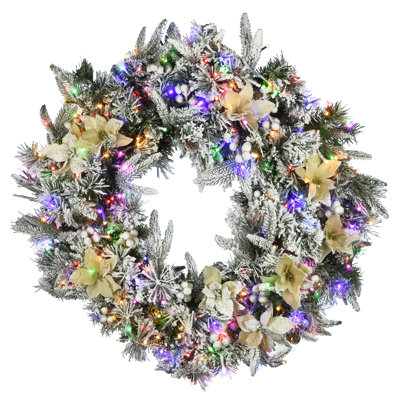 Faux Lighted 30'' Wreath