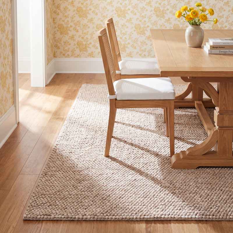 Tapis brun fait à la main Elle, Rectangle 10 pi x 14 pi
