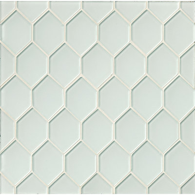 Échantillon-carrelage mosaïque en verre bleu palma