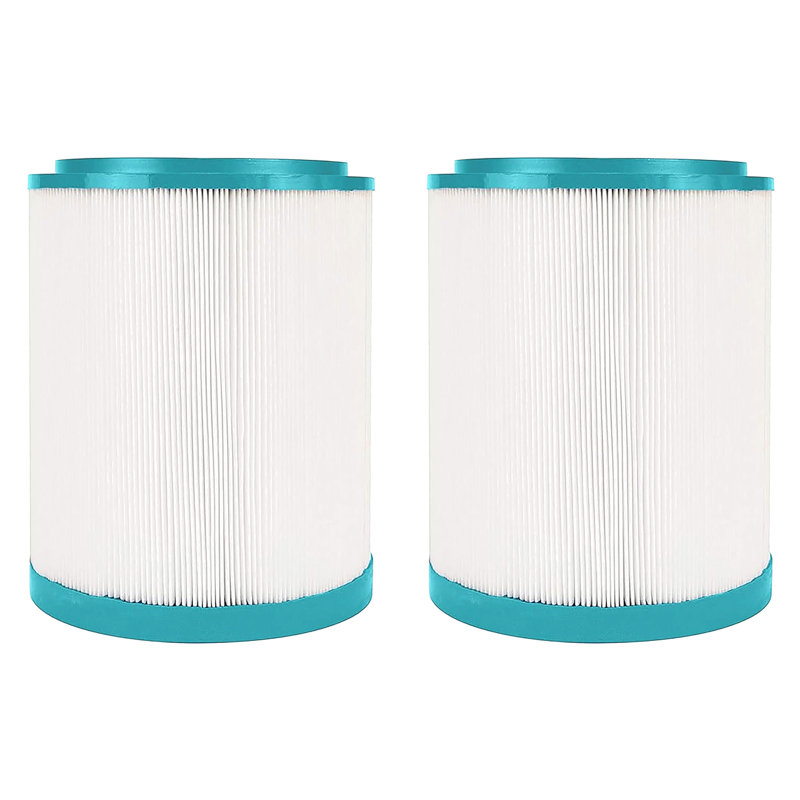 Hurricane 2 Pack Durable 8x6.5" Pool & Spa Filter Cartridge Replacement, White