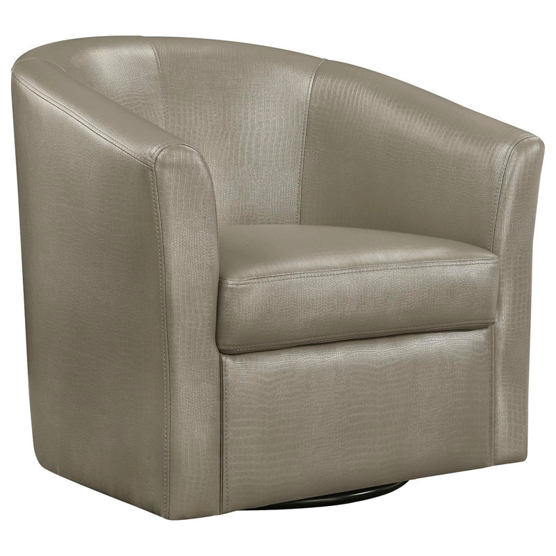 Fauteuil pivotant Champagne, Similicuir gris