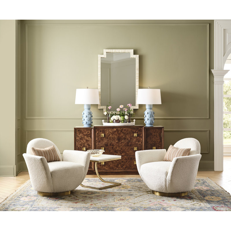 Alba Boucle Swivel Armchair