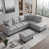 Gris / blanc / lin