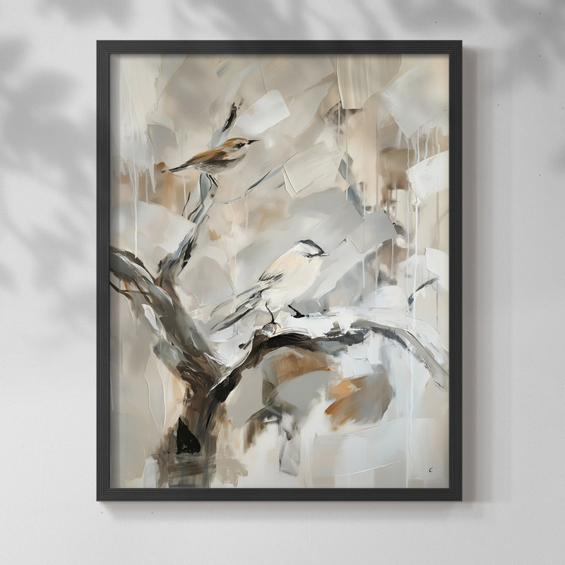 ANIMALS Series LXIX - reproduction encadrée de qualité supérieure - prête à être accrochée - aucun clou requis, Noir