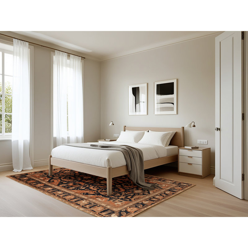 Tapis brun lavable à la machine, Rectangle 5 pi x 7 pi