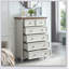 Commode moderne à 6 tiroirs avec mécanisme anti-basculement, rangement spacieux pour le salon et la maison de campagne