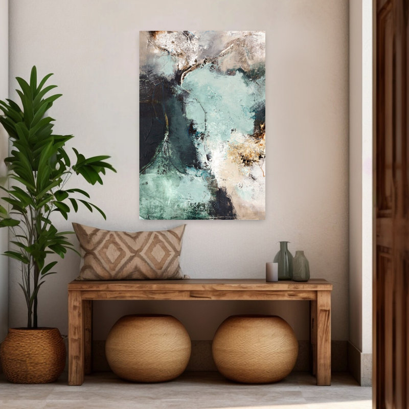 «Great Green», art contemporain abstrait, H 48 po x l 32 po