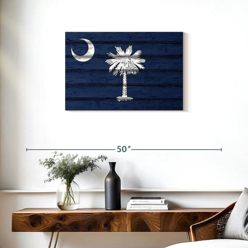 Drapeau de la Caroline du Sud Borges Wood Style, H 20 po x l 30 po