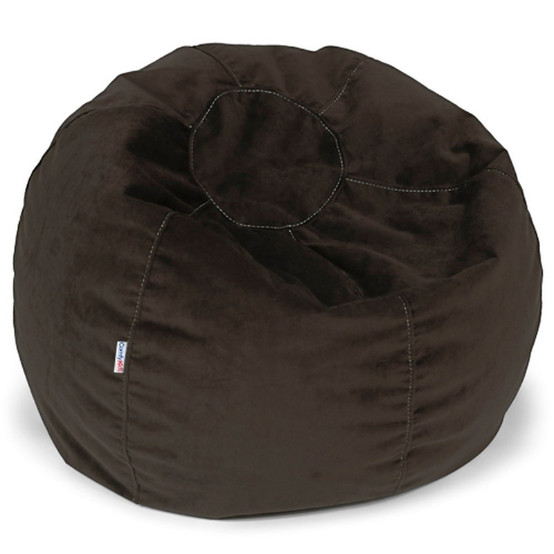 Fauteuil poire standard classique, Polyester espresso, 18"H x 30"W x 30"D