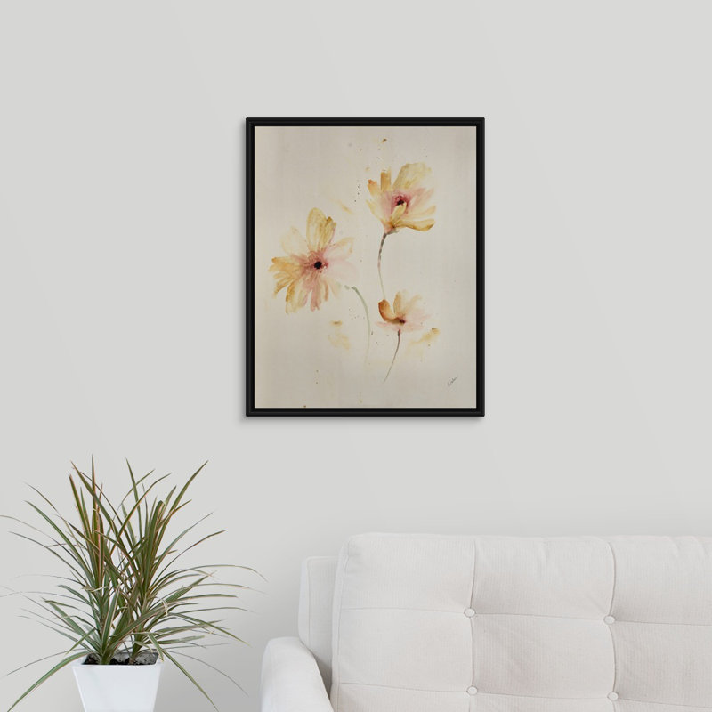 « essential to eden vi », peinture sur toile, H 21,7 po x l 17,7 po x p 1,75 po, Cadre flottant noir