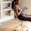 Tabouret pivotant pneumatique avec dossier 503 KAI-1490154242