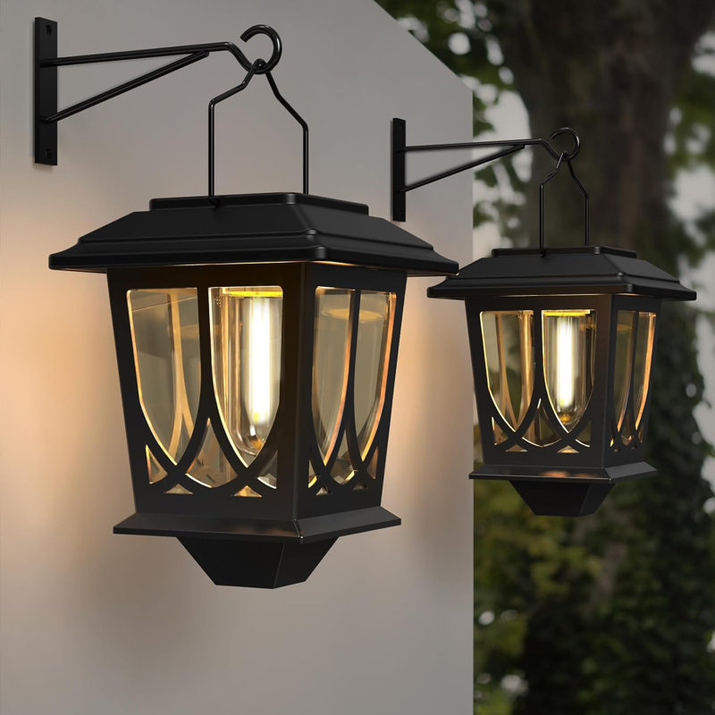Solar Lanterns Outdoor Waterproof 2 Pack