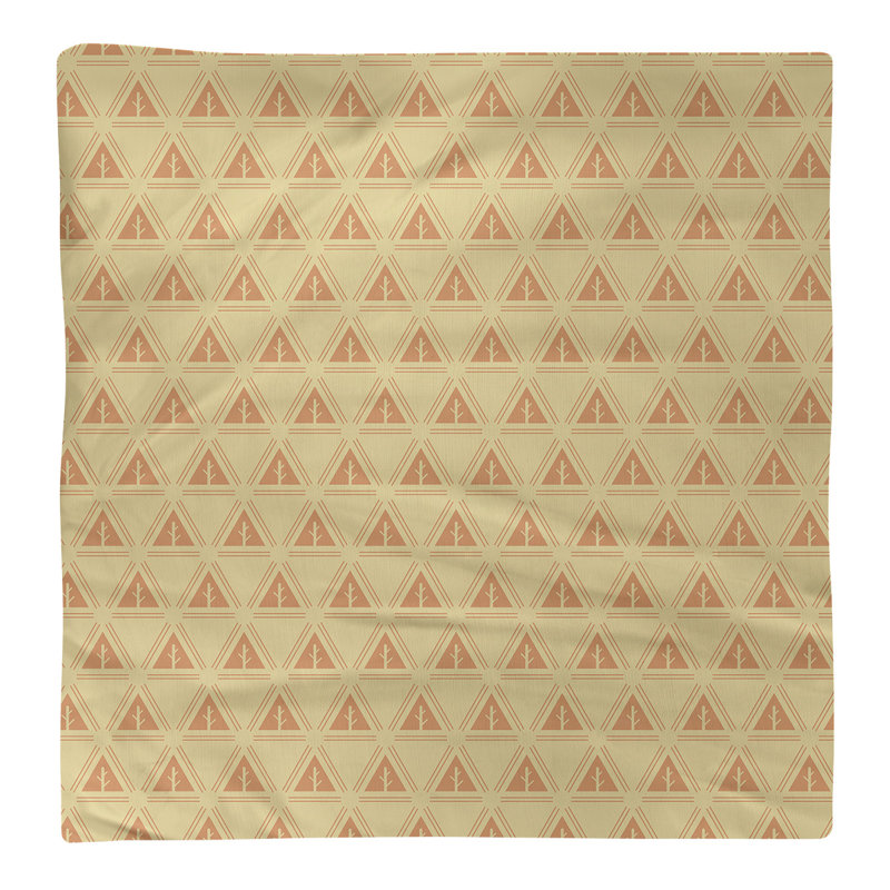 Serviette de coton à arbre minimaliste deux couleurs Barbra, H 0,1 po x l 22 po x P 22 po, Jaune et orange, Sergé de coton
