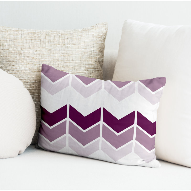 Housse et insert de coussin rectangulaire intérieur / extérieur en polyester Chevy, Mauve