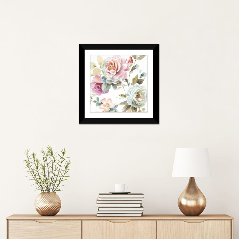 «Beautiful Romance V», impression sur toile tendue, H 18 po x l 18 po x P 1,5 po, Toile avec cadre noir