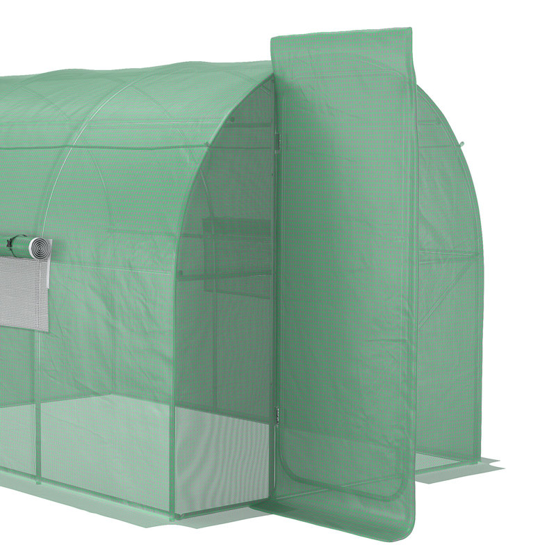 Polytunnel Walk In 300*200*200 cm Galvanised Steel 1 Piece Walk-in Greenhouse Green with Galvanised Steel Frame