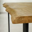 Berrysburg Oak Solid Wood Top Metal Base Dining Table-737250763-737250767