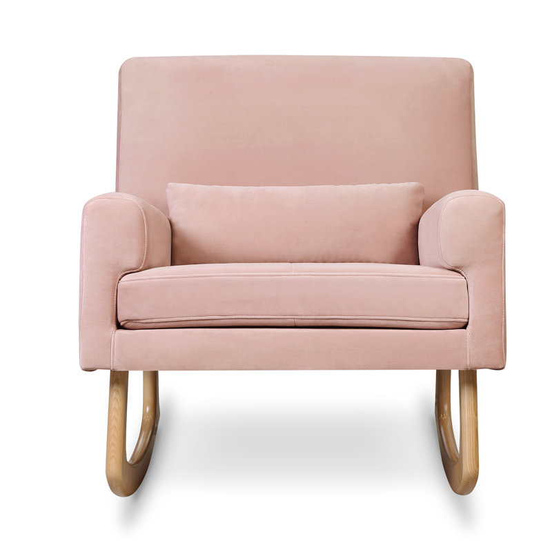 Sleepytime Rocking Chair, Light, Blush Velvet