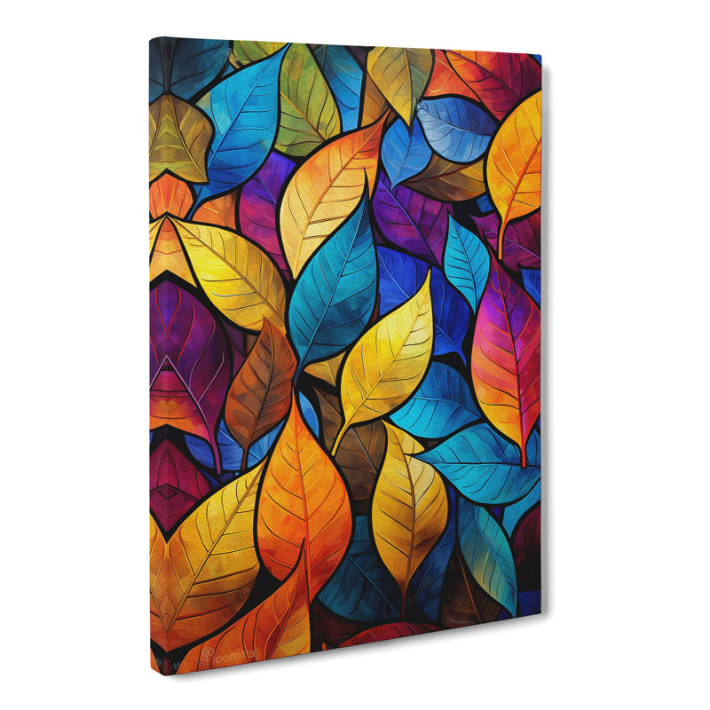 Leaf Abstract - Wrapped Canvas, 50cm H x 35cm W x 3cm D