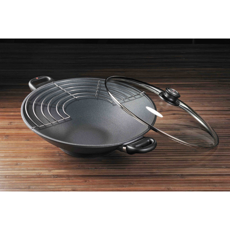 Swiss Diamond 14" Non-Stick Alumimum Wok with Lid