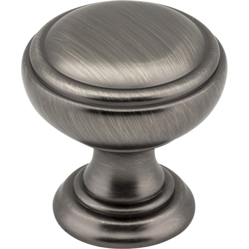 Tiffany 1 1/4" Diameter Mushroom Knob, Brushed Pewter