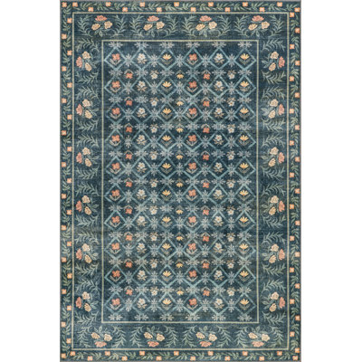  Valley Floral Washable Area Rug