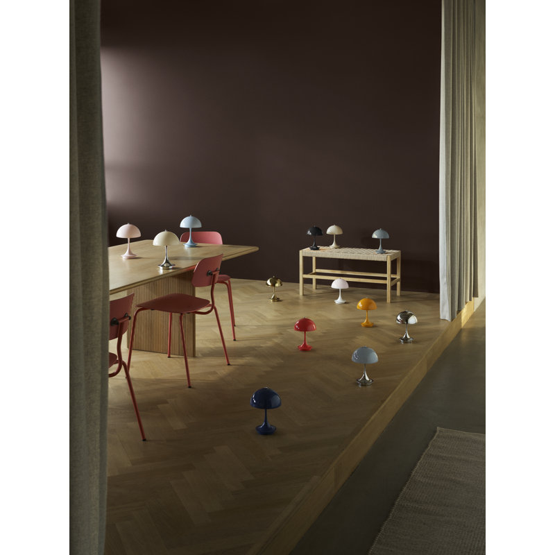 Panthella 160 Portable, 2.5W, Chrome, Chrome