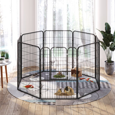 8 Panels Heavy Duty Puppy Play Pen for Large Medium Dogs 100Hcm