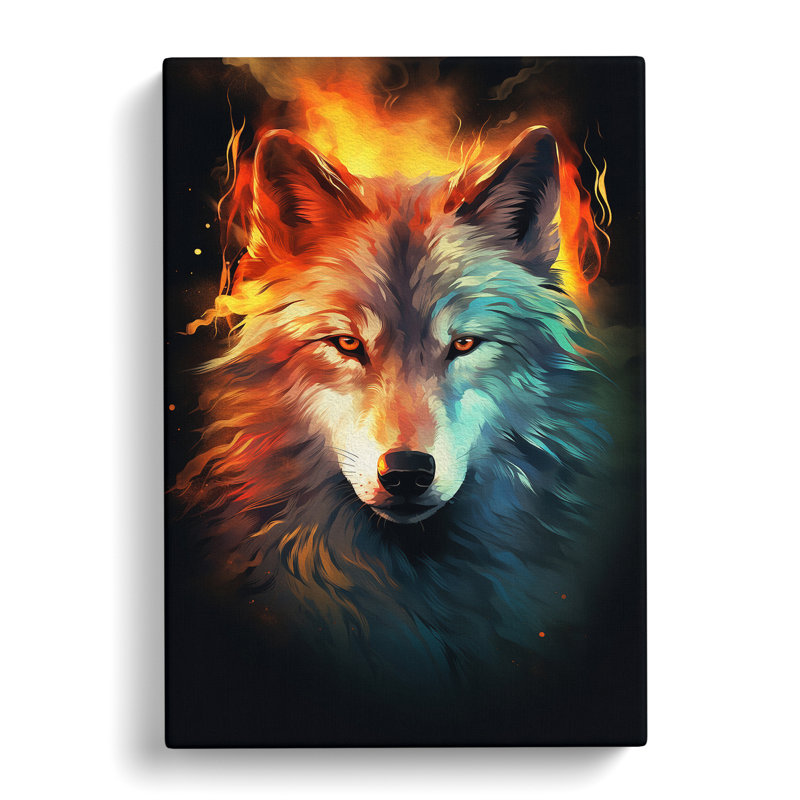 Wolf Digital No.2 - Print, 50cm H x 35cm W x 3cm D