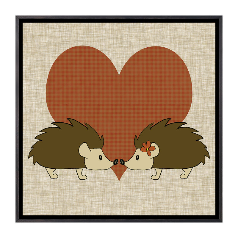 «You & Me III» par Pam Ilosky - impression d'art graphique, H 37 po x l 37 po x P 1,5 po, Toile avec cadre noir patiné