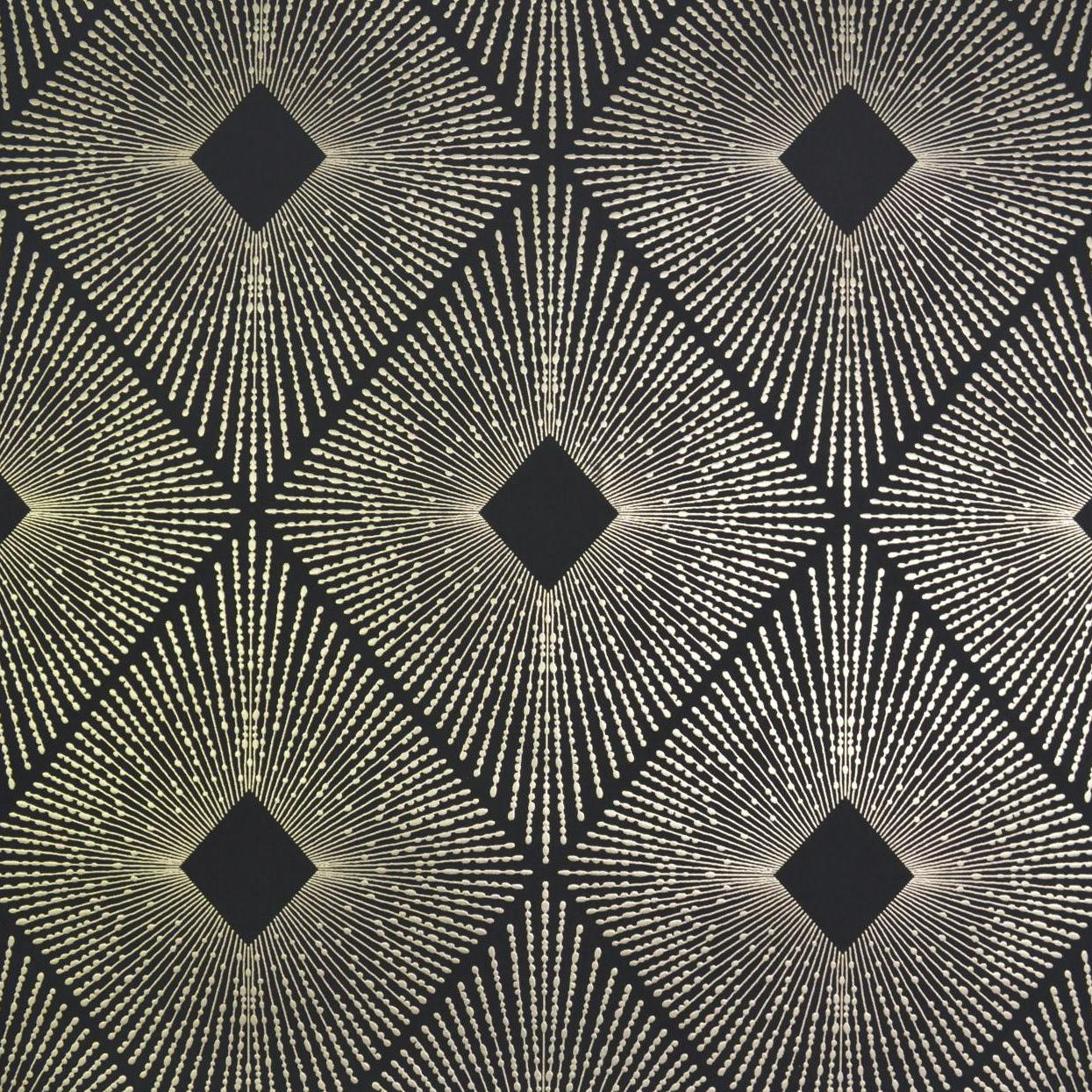 Antonina Vella Modern Metals Modern Geometric Wallpaper, Black/Gold
