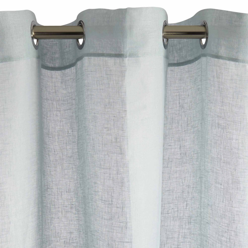 Heaton Sheer Single Curtain Panel, Light Grey, 200 W x 280 D cm